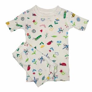 Moon And Back By Hanna Andersson Bugs And Flowers Short Johns Pajamas